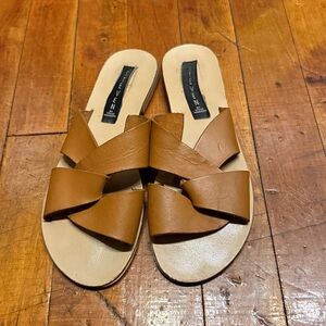 Leather Slide Sandals